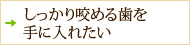 しっかり咬める歯を手に入れたい